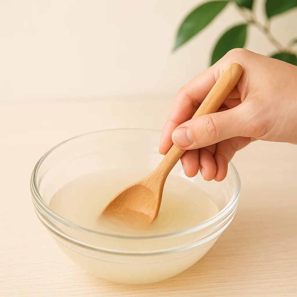 Preparo da mistura natural para roseira